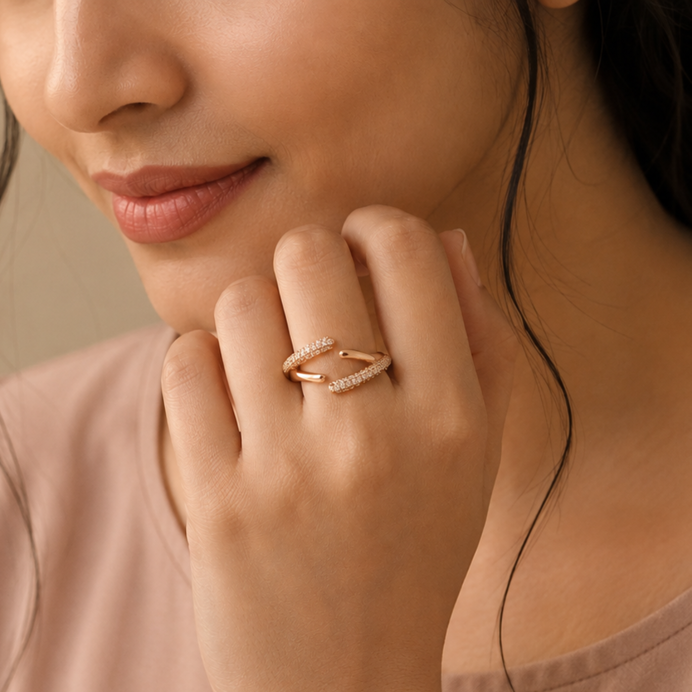 Twig Rose Gold Ring for Women​