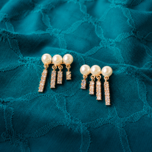 Rose Gold Pearl Earring