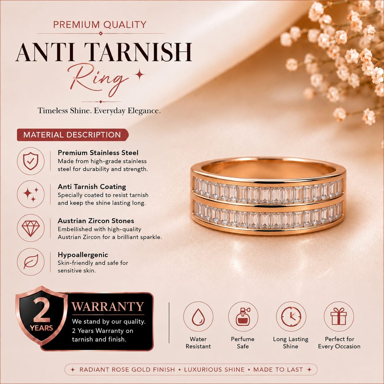 Gold Plated Ring for Women​