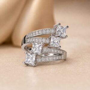 Anti Tarnish Silver Ripple Ring