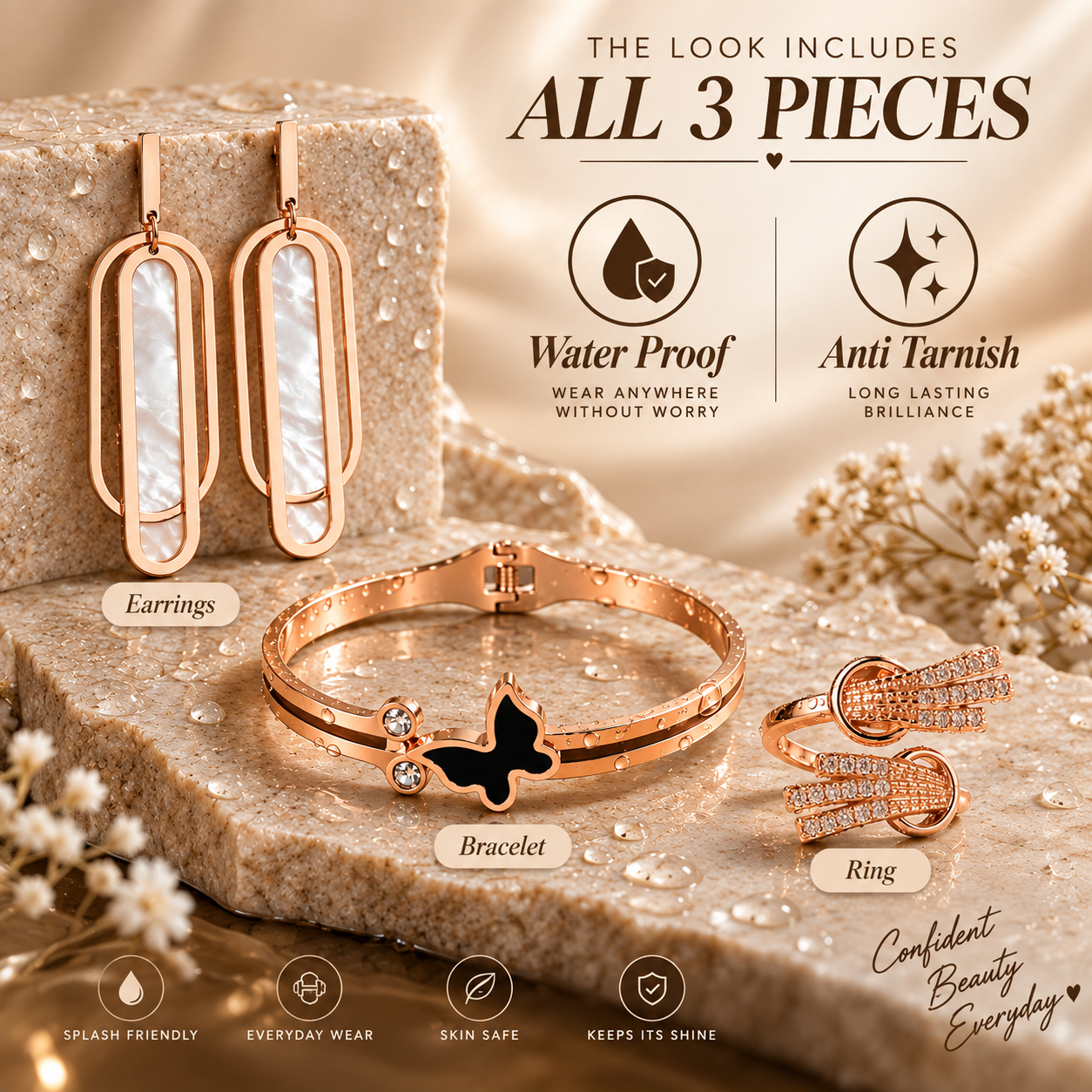 Elegant Rose Gold Jewelry Look